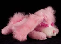 Animal Fair Pink Puppy Dog Plush Lovey Stuffed Animal Jingle Tail Vtg